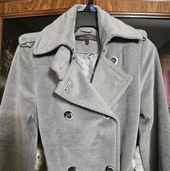 MaxMara Double-breasted Belt Lana and Cashere Coat Long Sleeves Jacket Size M - Picture 5 of 12